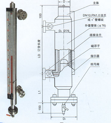 保温型磁浮子液位计
